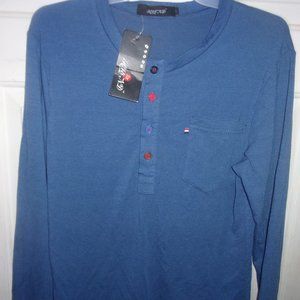 Blue Medium Hiend Long Sleeve Men's Shirt